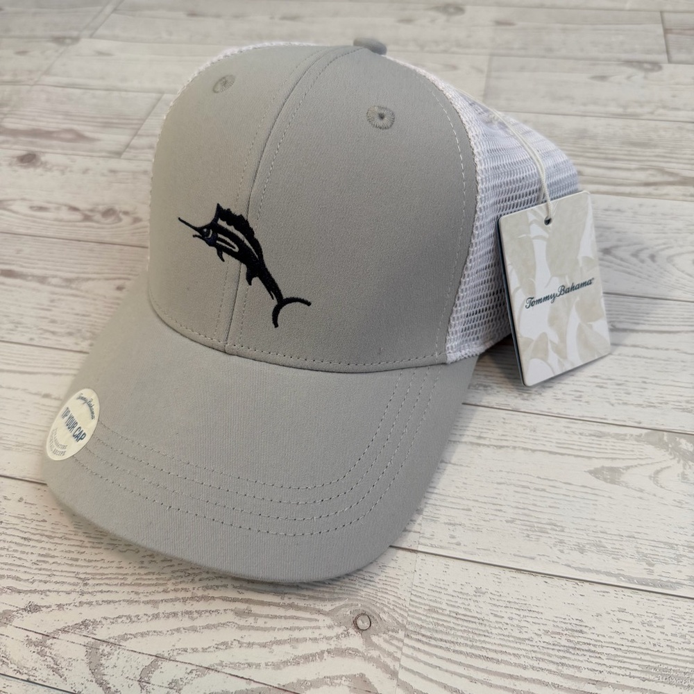 NWT, Tommy Bahama, Trucker Hat with marlin design on front